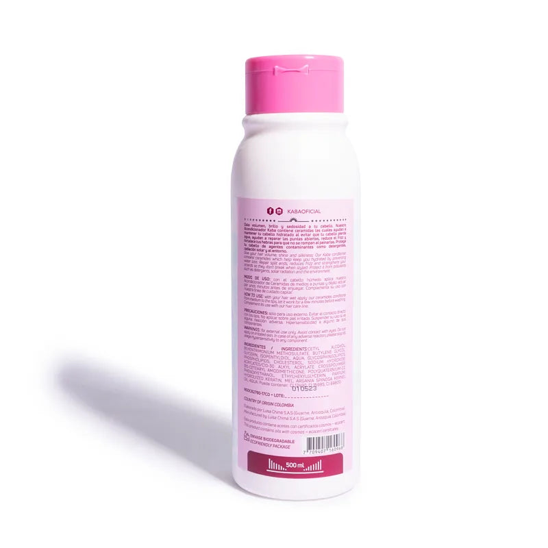 Acondicionador con Ceramidas Kaba – Repara y suaviza desde el primer lavado (500 ml)